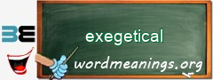 WordMeaning blackboard for exegetical